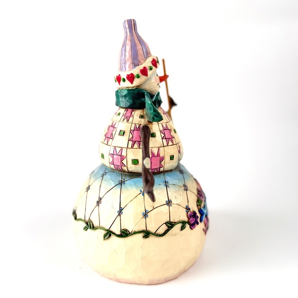 Jim Shore-"Winter's Warmth" Snowman/Broom figurine #112249 - Picture 4 of 8